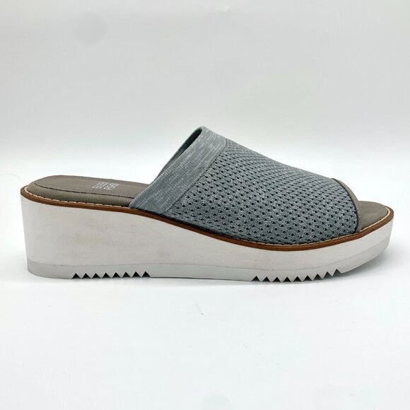 Eileen Fisher Gray Knit Mesh Telly Wedge Sandal 6.5 - Picture 1 of 8